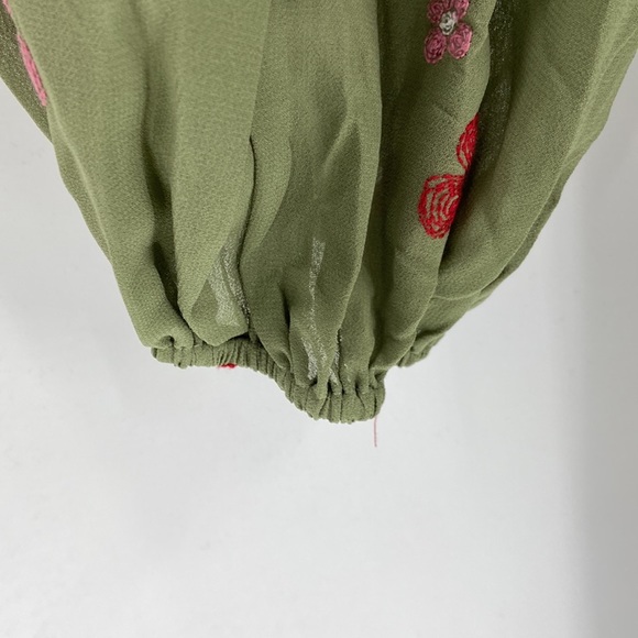 ASOS DESIGN Khaki Curve Soft All Over Embroidered Maxi Dress Size 22 - Picture 7 of 13